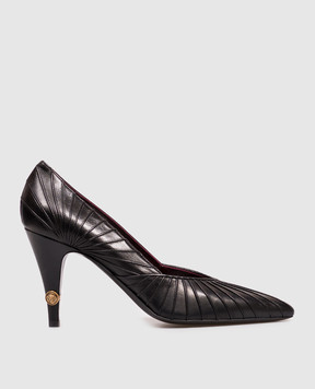 Versace Чорні шкіряні туфлі Gianni 10238371A17623