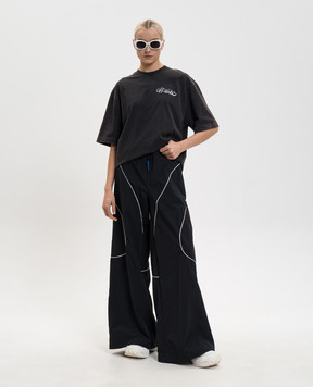 Off-White Сіра футболка з принтом логотипа Marker 2AA134S26JER003