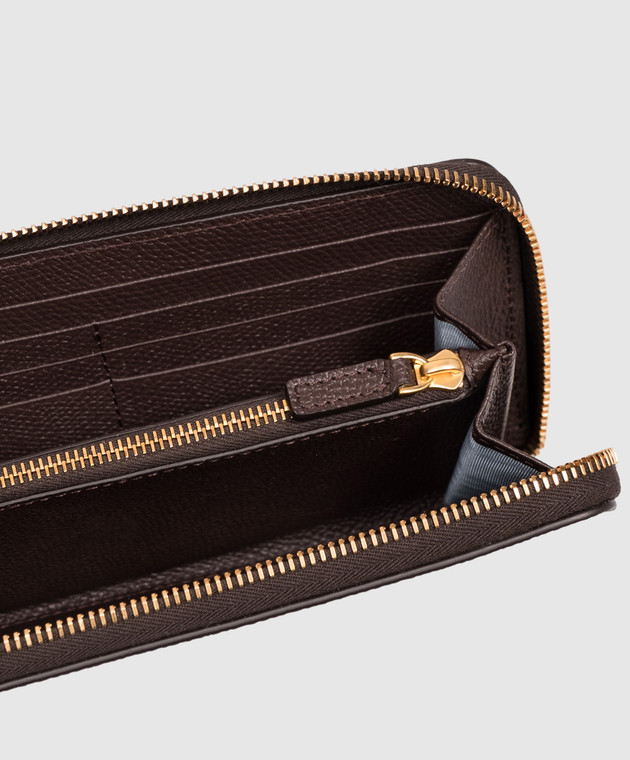 Valentino Коричневый кожаный кошелек VLogo 9W2P0BB3SNP изображение 3