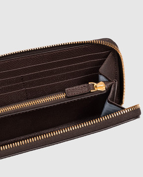 Valentino Коричневый кожаный кошелек VLogo 9W2P0BB3SNP