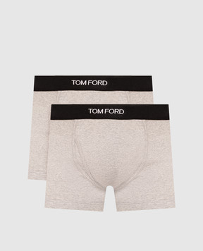 Tom Ford Набір сірих трусів-боксерів з логотипом T4XC31040