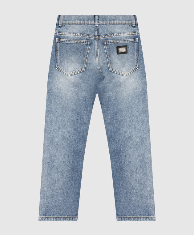 Dolce&Gabbana Детские голубые джинсы с эффектом потертости L42F90LDD83812+ изображение 2