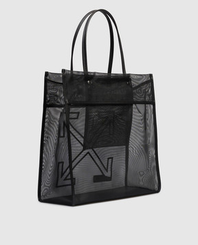 Off-White Чорна сумка-тоут Market з вишивкою емблеми OWNA23FS26FAB001