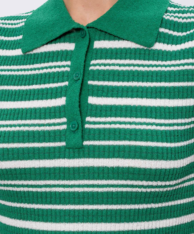Simkhai Зеленое поло Averie в полоску 2262215K изображение 5