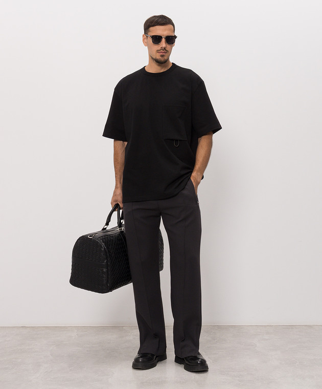 Bottega Veneta Чорна футболка прямого крою 875394V6P30 зображення 2