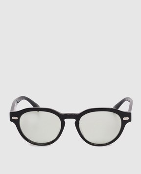 Brunello Cucinelli Черные очки Iconic Meridian с гравировкой логотипа MOCSTEMV12