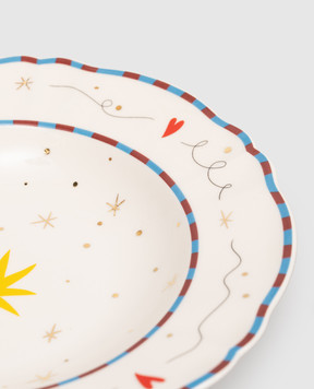 Bitossi Home Біла порцелянова тарілка для супу Star PAN01042