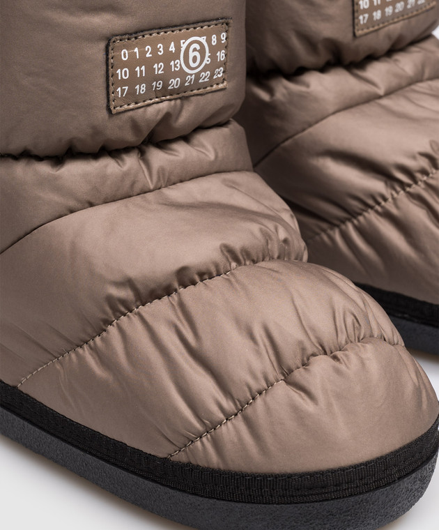 Maison Margiela MM6 Дитячі коричневі стьобані чоботи 839493639 зображення 5