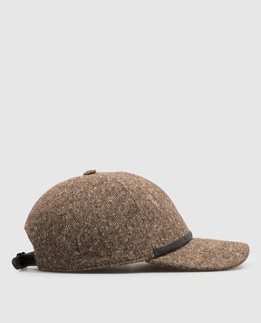 Brunello Cucinelli Коричневая кепка с шерстью MCAP90218