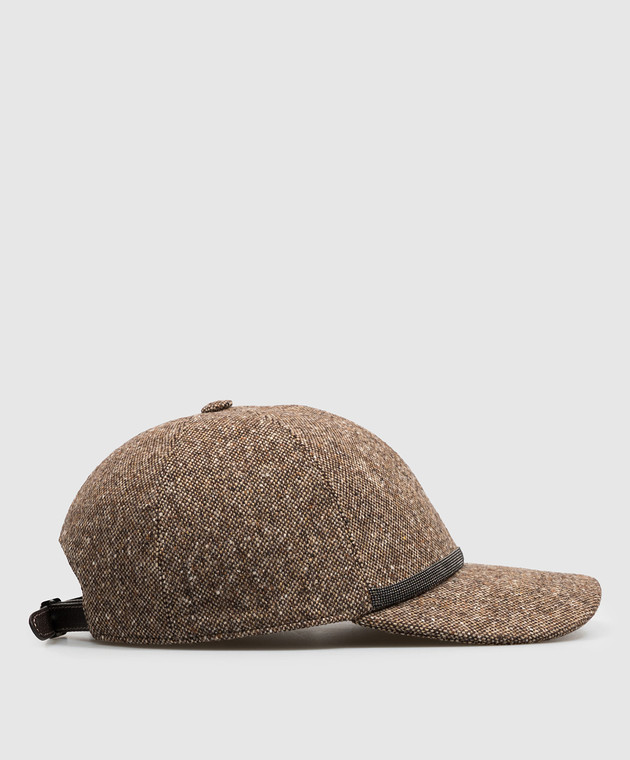 Brunello Cucinelli Коричневая кепка с шерстью MCAP90218 изображение 3
