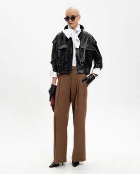 Brunello Cucinelli Белая рубашка со съемным галстуком MP091M3A56