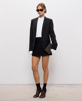 Fendi Черная юбка мини с шерстью FQ7759B1U1