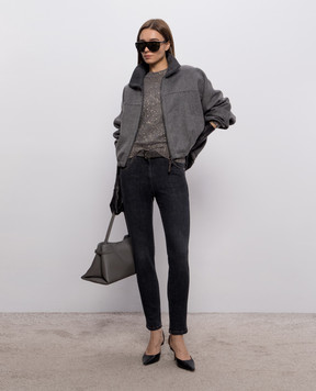 Brunello Cucinelli Сині джинси з патчем логотипа MP065P5679