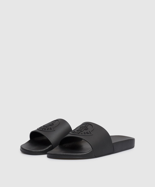 Moncler Чорні слайдери Basile L109A4C00040M2999 зображення 2