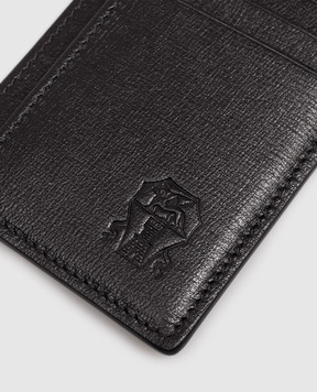 Brunello Cucinelli Чорний шкіряний картхолдер з тисненням логотипа MWRLBU435