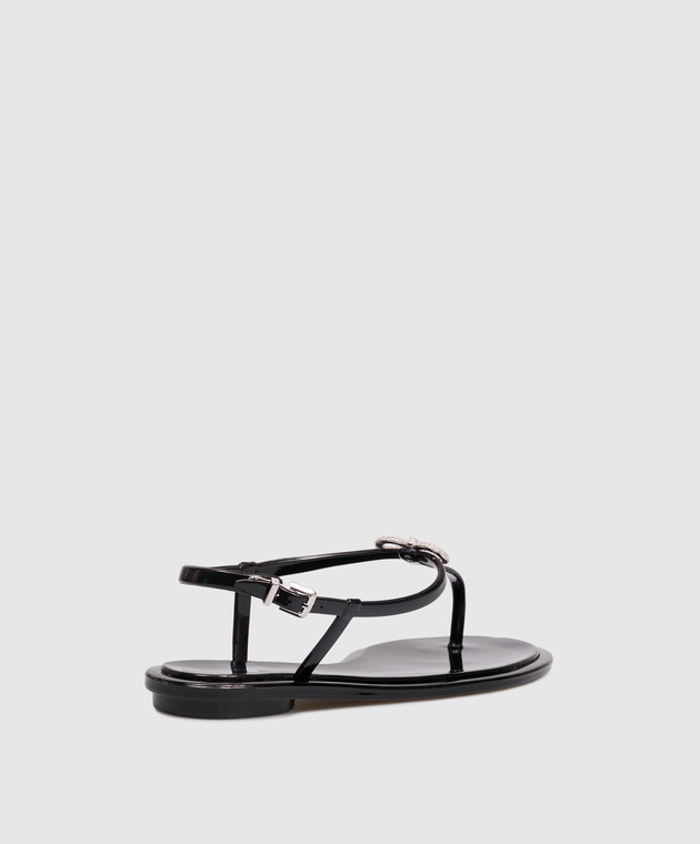 Mach&Mach Черные сандалии с бантом с кристаллами S114205GUM изображение 3