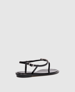 Mach&Mach Черные сандалии с бантом с кристаллами S114205GUM