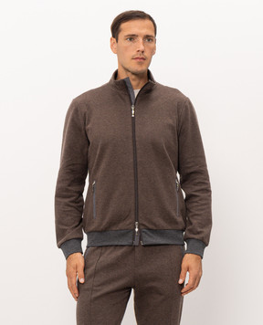 Doriani Cashmere Темно-коричневая спортивная куртка 875LUNJ36