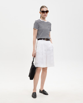 Max Mara Біла футболка OBOLI в смужку MXMOBOLI