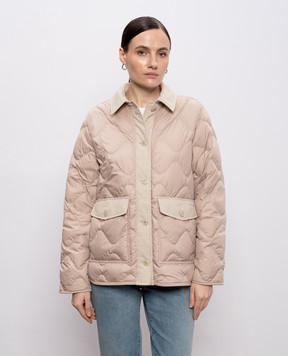 Woolrich Бежева пухова куртка Heritage CFWWOU1137FRUT2635