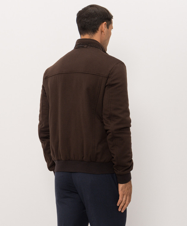 Stefano Ricci Коричневая куртка из кашемира MZJ6300161C0001T изображение 4