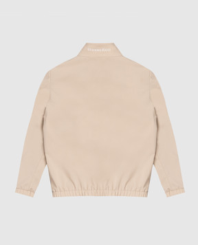 Stefano Ricci Дитяча бежева вітровка з нашивкою емблеми Y6J4100010PL001HSACJ6