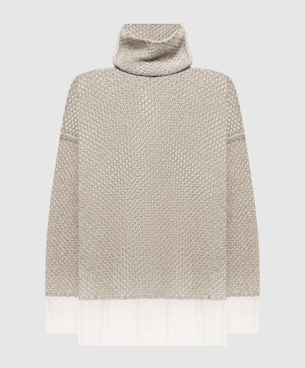 Twinset Свитер цвета айвори с люрексом 262TF3010