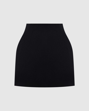 Thierry Mugler Черная юбка мини из шерсти COM1JU05811020