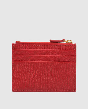Valentino Червоний шкіряний картхолдер VLogo Signature 8W2P0AK9SNP