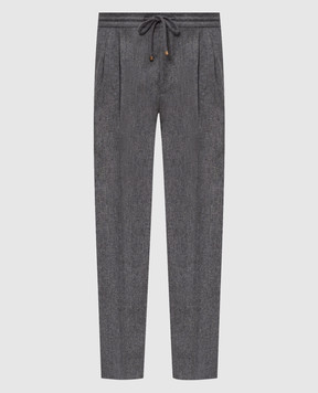 Brunello Cucinelli Штани сірого кольору з вовни M038PE1710