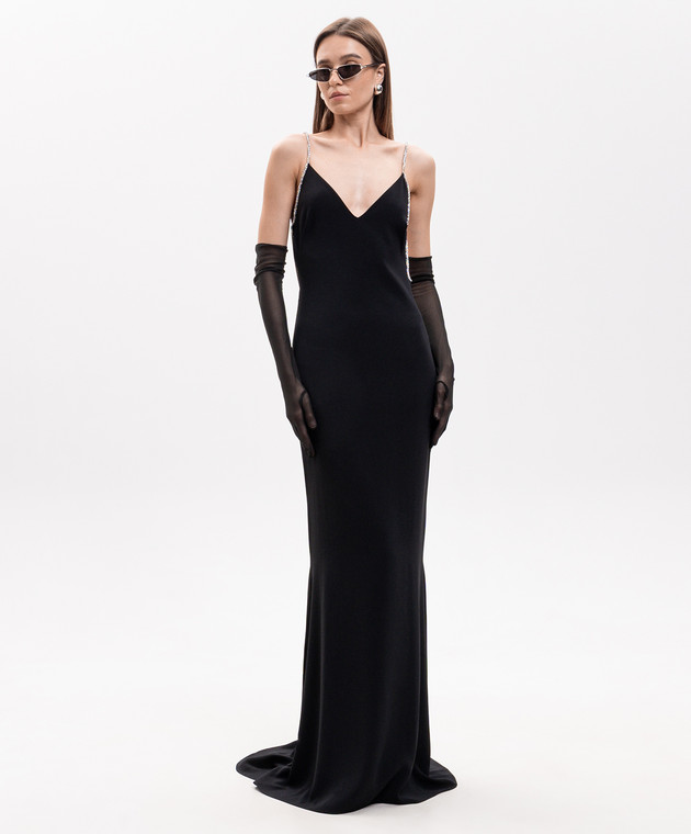 Tom Ford Чорна сукня максі з відкритою спиною AB3697SDE539 зображення 2