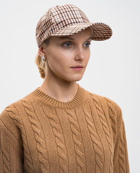 Woolrich Бежева кепка в клітинку CFWWAC2003FRUT5093