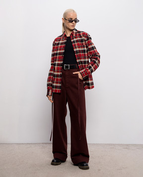 Ann Demeulemeester Бордовые джинсы Kristel с лентами B0010196FA038