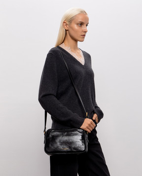 Gianni Chiarini Черная кожаная глянцевая сумка Cora BS12585RALPH