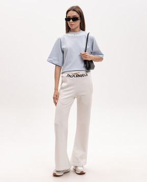 Palm Angels Голубая футболка PWAA079S26JER005