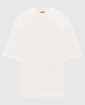 Juun.j Бежева футболка Metamorphosis з вишивкою JC6442P240