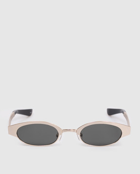 Alexander McQueen Золотые очки Ellipse Metal 852498I3330