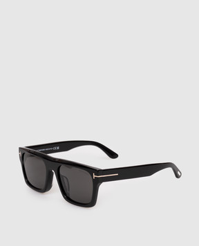 Tom Ford Черные очки Cyrus с гравировкой логотипа FT1337F