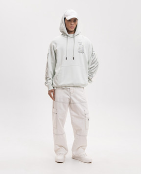 Off-White Зелене худі з емблемою Double Arrow 44MBB085S26F006