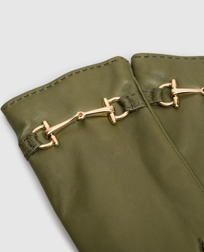 Sermoneta Gloves Шкіряні рукавички кольору хакі A109MODGRIMALDA