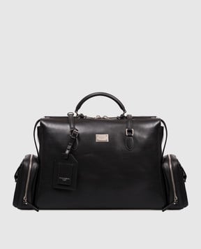 Dolce&Gabbana Черная кожаная сумка Vittoria с логотипом BB7863AW118
