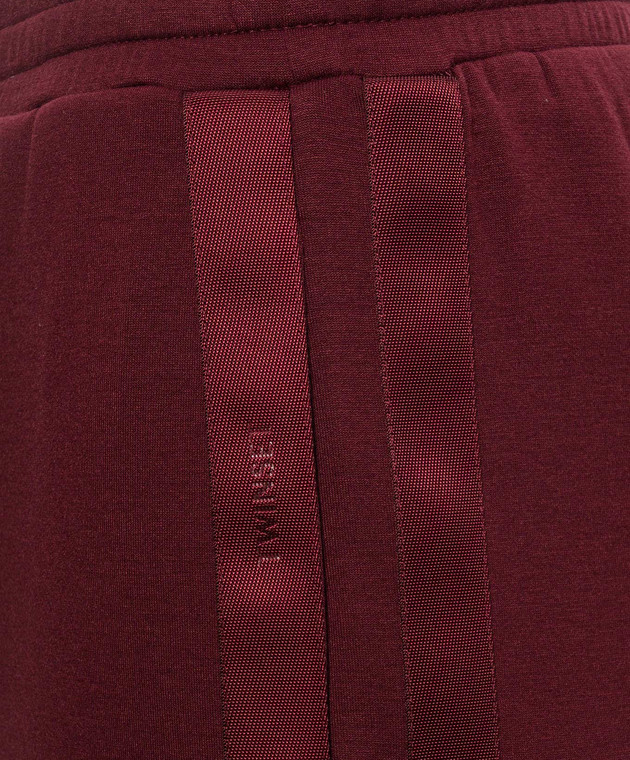 Twinset Бордовые спортивные штаны 262TT2343 изображение 4