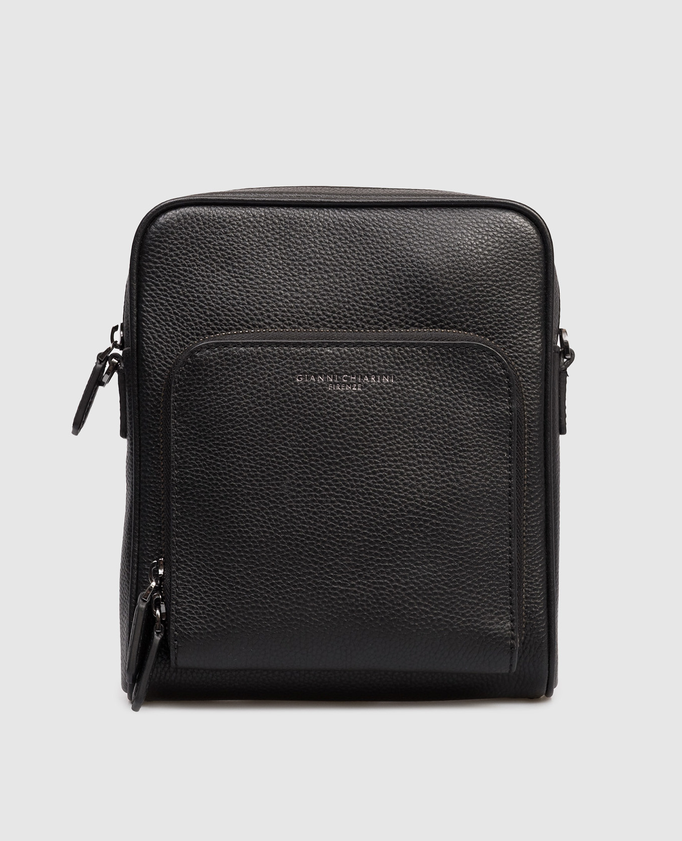 Черная кожаная сумка Florence с логотипом