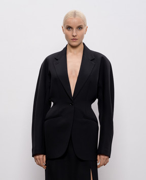 Thierry Mugler Черный жакет из шерсти 26P1VE04801019