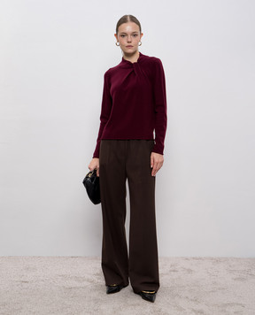 Allude Бордовый джемпер из шерсти и кашемира 25517042