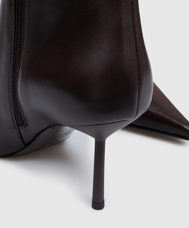 Le Silla Коричневые кожаные ботильоны BELLA 4217C080BMPPNEM изображение 5