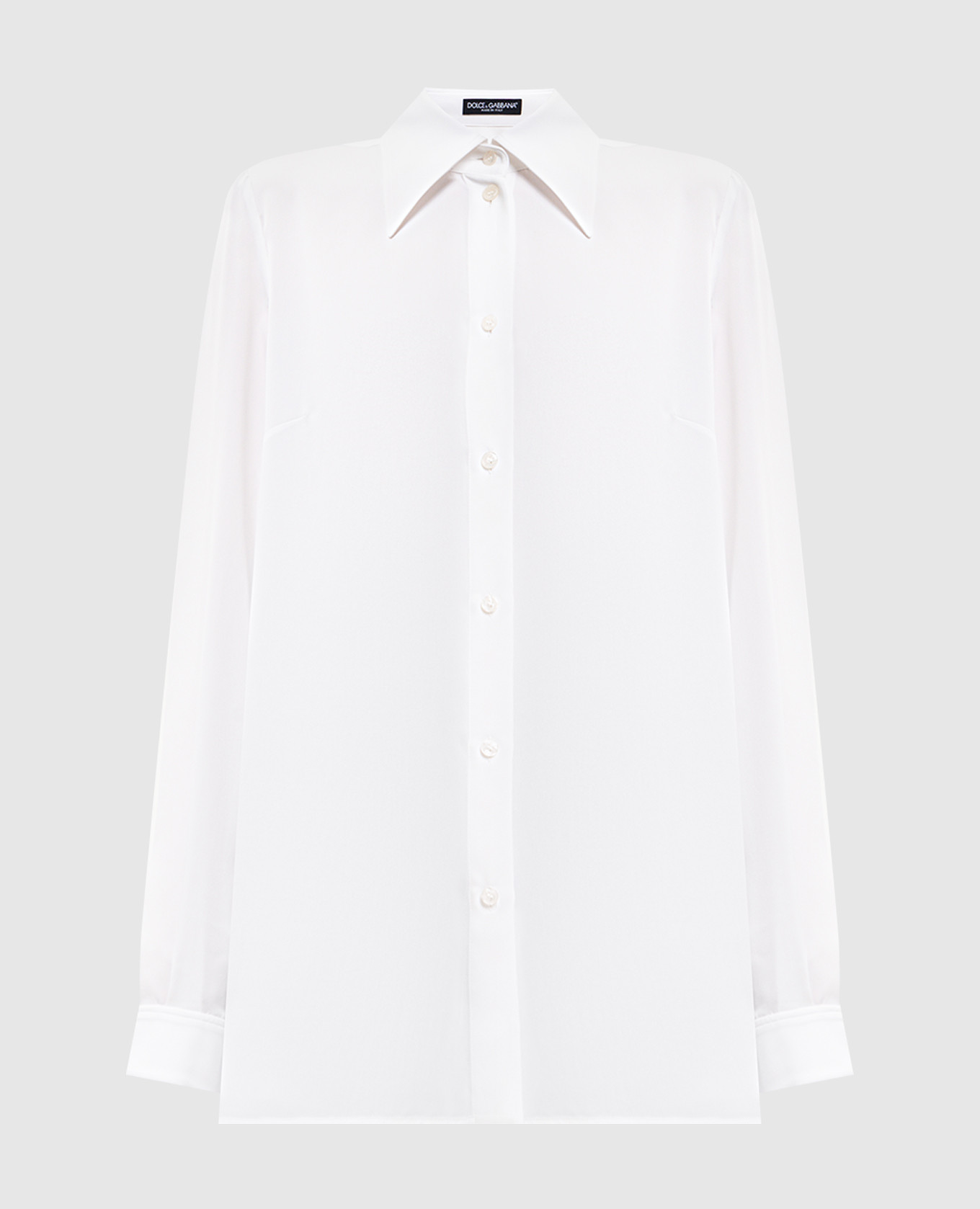 

Белая блуза с шелком, Белый, Блузы