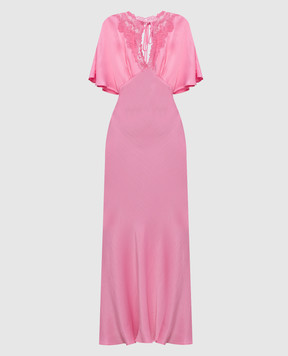 Twinset Рожева сукня максі з мереживом 261TP212B