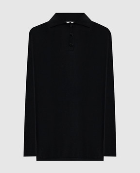 LISA YANG Черное поло Caisa с кашемиром 2026027