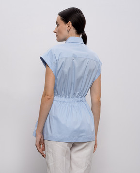 Peserico Голубая рубашка с цепочкой мониль A0681901979